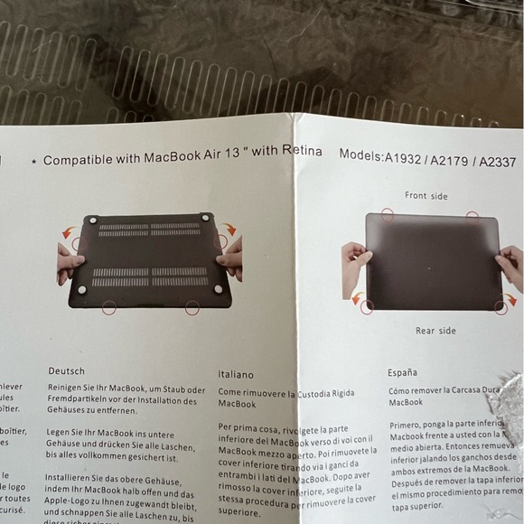 Mosiso Clear Hard ShellLaptop Cover Screen Protector MacBook Air 13" With Retina - Picture 2 of 6